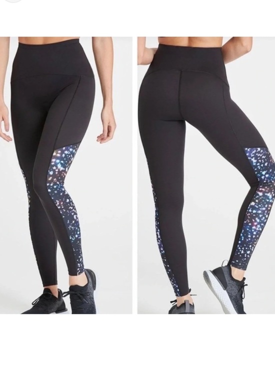 SPANX Pants - SPANX Booty Boost Active Cosmic Printed Leggings Athletic Training Gym Black M